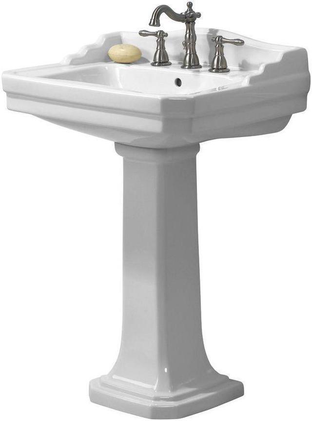 Foremost Series 1930 Pedestal in White Foremost Series 1930 Pedestal in White