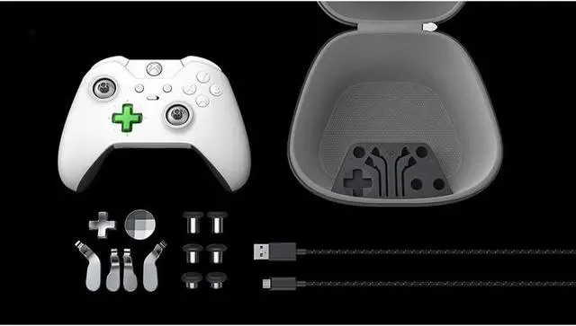 Alt view image 5 of 8 - Microsoft Xbox One Elite Wireless Controller - Platinum White