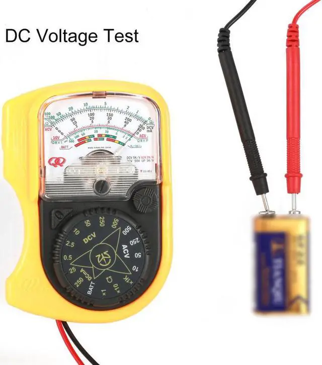 Alt view image 7 of 7 - QQ2.0 Hand-hold Pocket Pointer Analog Multimeter AC/DC Voltmeter Mechanical Ammeter Current Voltage Resistence Tester Meter