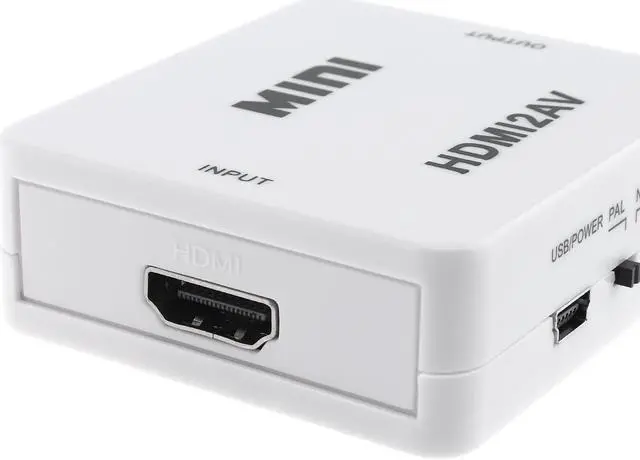 Alt view image 2 of 6 - Portable HDMI to AV Video Converter with 1080P Conversion Head Support Computer Connected TV Projector with Audio