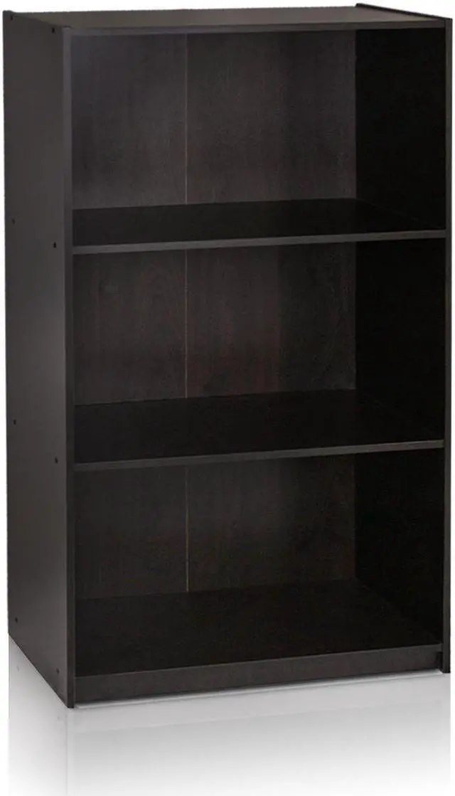 Main image of Furinno Espresso 99736EX Basic 3-Tier Bookcase Storage Shelves