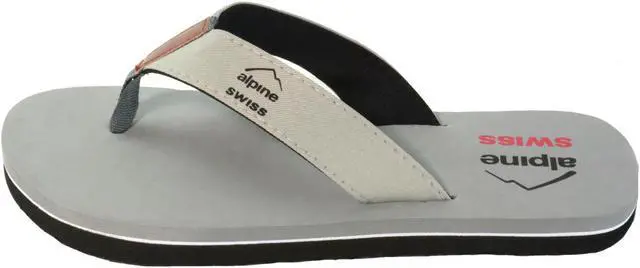 Alt view image 2 of 7 - Alpine Swiss Mens Flip Flops Lightweight Thong Sandals Beach Sandals EVA Sole for Comfort Durable Flip Flops for Men Casual Wear Pool Outdoor Sandal