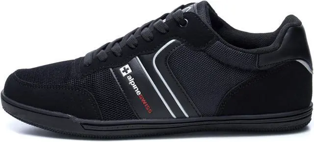 Alt view image 2 of 7 - Alpine Swiss Liam Mens Fashion Sneakers Suede Trim Low Top Lace Up Tennis Shoes