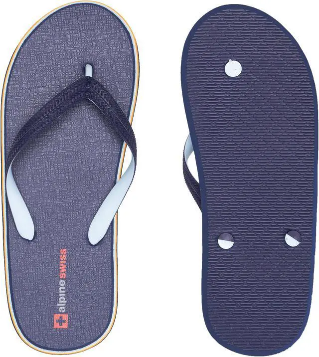 Alt view image 4 of 7 - Alpine Swiss Men's Flip Flops | Ultra-light Thin EVA foam Sandals for Beach Pool Everyday Wear | Simple Flexible Flip Flops for Men