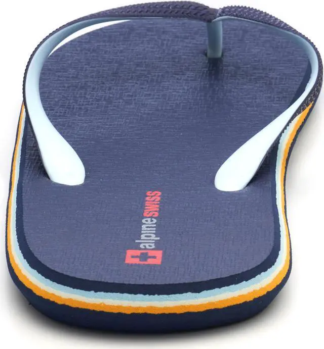Alt view image 6 of 7 - Alpine Swiss Men's Flip Flops | Ultra-light Thin EVA foam Sandals for Beach Pool Everyday Wear | Simple Flexible Flip Flops for Men