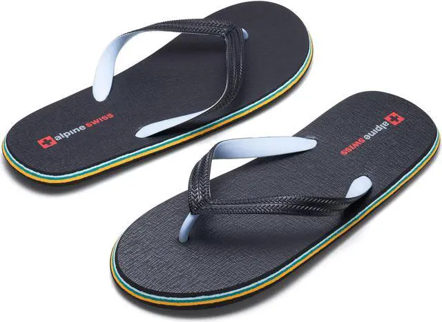 Main image of Alpine Swiss Men's Flip Flops | Ultra-light Thin EVA foam Sandals for Beach Pool Everyday Wear | Simple Flexible Flip Flops for Men
