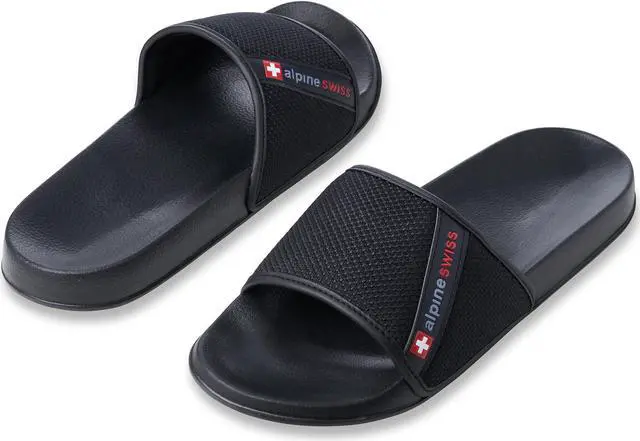Alt view image 5 of 7 - Alpine Swiss Mens Athletic Comfort Slide Sandals EVA Flip Flops Foam Slippers