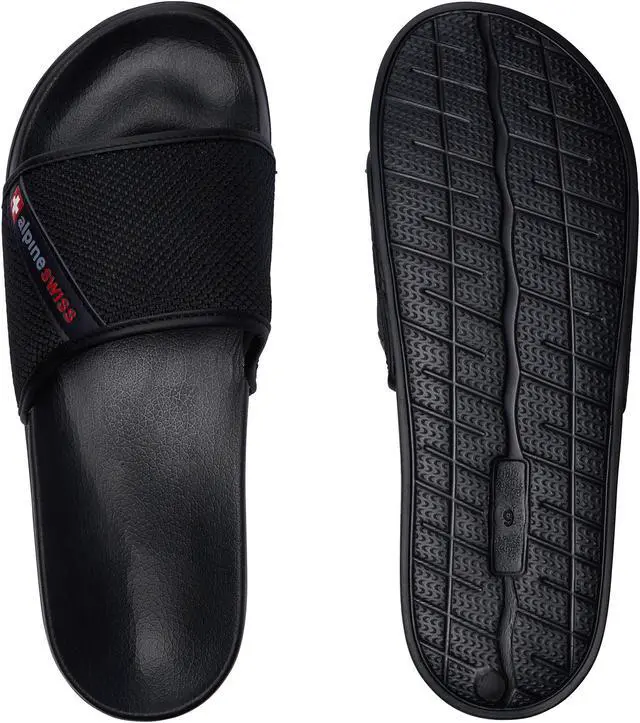Alt view image 4 of 7 - Alpine Swiss Mens Athletic Comfort Slide Sandals EVA Flip Flops Foam Slippers