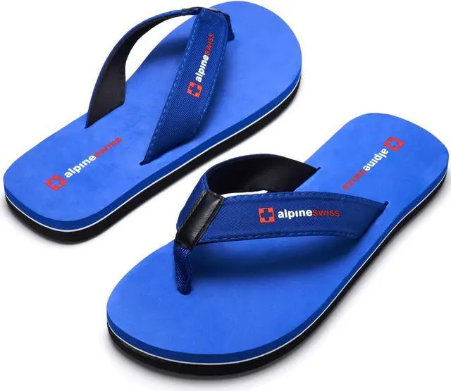 Alt view image 4 of 7 - Alpine Swiss Mens Flip Flops Lightweight Thong Sandals Beach Slides EVA Sole for Comfort Durable Flip Flops for Men Casual Wear Pool Outdoor Sandal