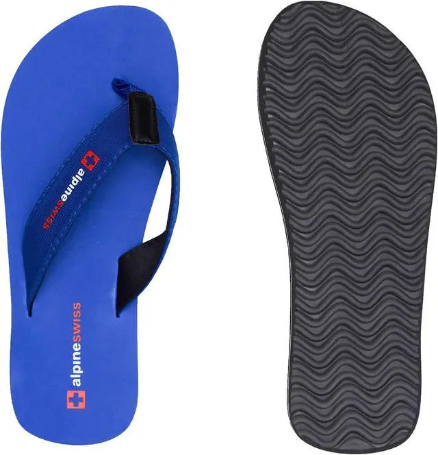 Alt view image 5 of 7 - Alpine Swiss Mens Flip Flops Lightweight Thong Sandals Beach Slides EVA Sole for Comfort Durable Flip Flops for Men Casual Wear Pool Outdoor Sandal