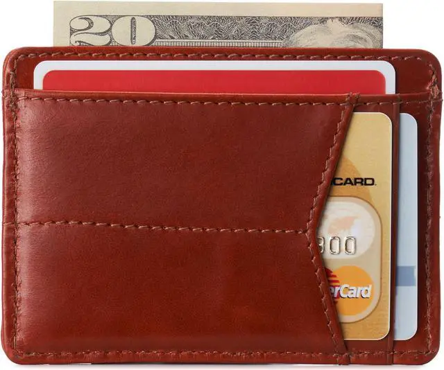 Alt view image 2 of 6 - Alpine Swiss Men RFID Safe Minimalist Front Pocket Wallet Leather Thin Card Case