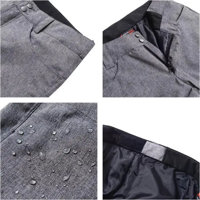 Alt view image 4 of 7 - Alpine Swiss Mens Waterproof Ski Snowboarding Pants Insulated Winter Snow Pants