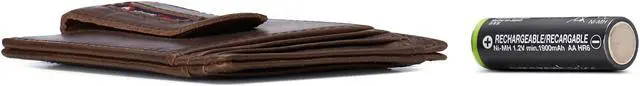 Alt view image 5 of 7 - Alpine Swiss Mens RFID Money Clip Leather Minimalist Wallet Card Case ID Window