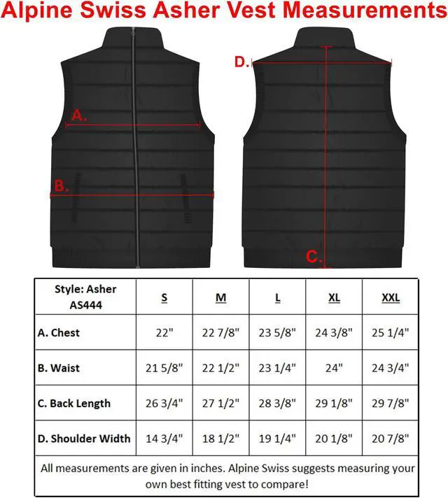 Alt view image 6 of 7 - Alpine Swiss Mens Lightweight Down Alternative Puffer Vest Sleeveless Jacket