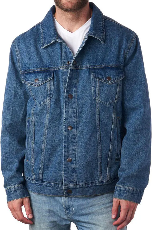 Alt view image 2 of 7 - Alpine Swiss Derek Mens Classic Denim Jacket Casual Button Up Jean Trucker Coat