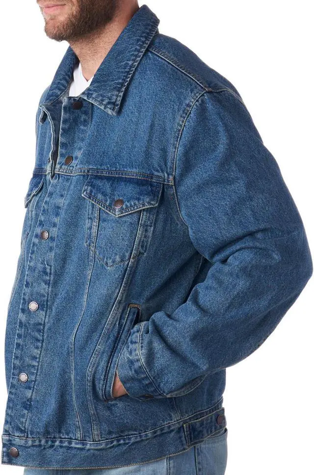 Alt view image 5 of 7 - Alpine Swiss Derek Mens Classic Denim Jacket Casual Button Up Jean Trucker Coat