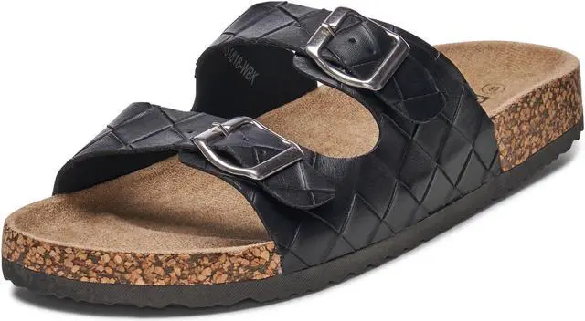 Main image of Alpine Swiss Mens Double Strap Slide Sandals EVA Sole Flat Casual Comfort Shoes