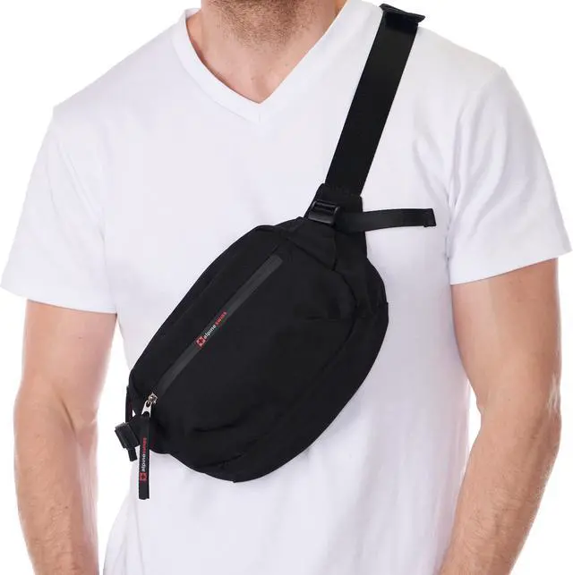 Alt view image 3 of 7 - Alpine Swiss Fanny Pack Adjustable Waist Bag Sling Crossbody Chest Pack Bum Bag