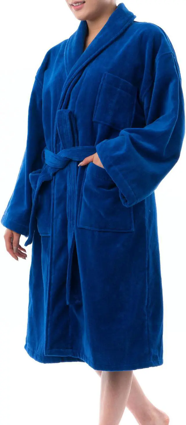 Main image of AlpineSwiss Blair Women Cotton Terry Cloth Bathrobe Shawl Collar Velour Spa Robe