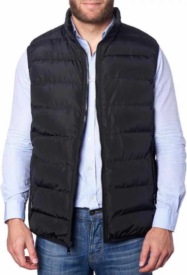 Alt view image 4 of 7 - Alpine Swiss Mens Lightweight Down Alternative Puffer Vest Sleeveless Jacket