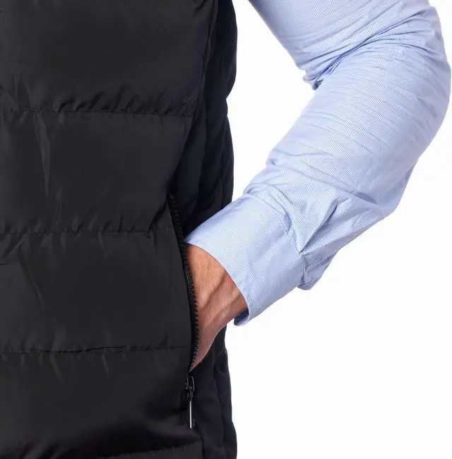Alt view image 7 of 7 - Alpine Swiss Mens Lightweight Down Alternative Puffer Vest Sleeveless Jacket