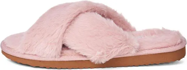 Alt view image 2 of 7 - Alpine Swiss Women Fuzzy Fluffy Faux Fur Slippers Memory Foam Indoor House Shoes