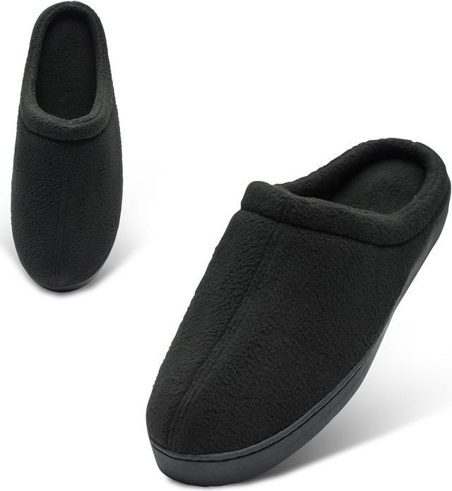 Alt view image 7 of 7 - Alpine Swiss Mens Memory Foam Fleece Clog Slippers Wide Warm Slip On House Shoes