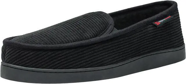 Main image of Alpine Swiss Mens Wide Moccasin Slippers Memory Foam Slip On Indoor House Shoes