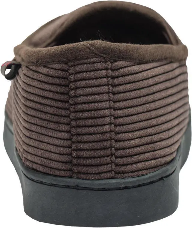 Alt view image 7 of 7 - Alpine Swiss Mens Wide Moccasin Slippers Memory Foam Slip On Indoor House Shoes