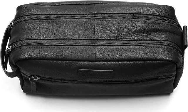 Alt view image 3 of 7 - AlpineSwiss Sedona Toiletry Bag Genuine Leather Shaving Kit Dopp Kit Travel Case