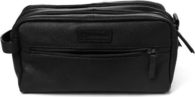 Alt view image 5 of 7 - AlpineSwiss Sedona Toiletry Bag Genuine Leather Shaving Kit Dopp Kit Travel Case