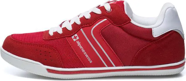 Alt view image 2 of 7 - Alpine Swiss Liam Mens Fashion Sneakers Suede Trim Low Top Lace Up Tennis Shoes