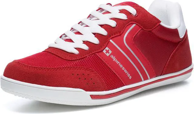 Main image of Alpine Swiss Liam Mens Fashion Sneakers Suede Trim Low Top Lace Up Tennis Shoes
