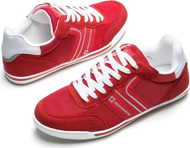 Alt view image 3 of 7 - Alpine Swiss Liam Mens Fashion Sneakers Suede Trim Low Top Lace Up Tennis Shoes