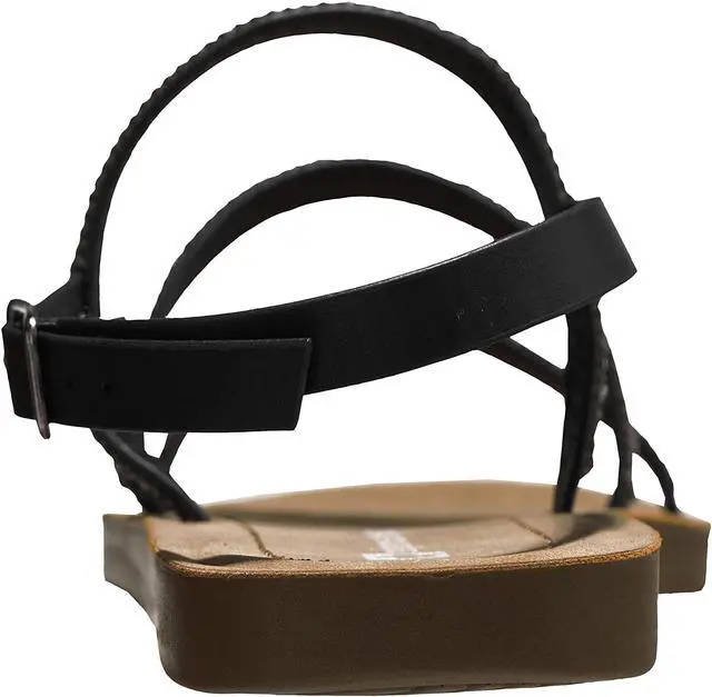 Alt view image 6 of 7 - Alpine Swiss Womens Strappy Rhinestone Sandals Gladiator Ankle Strap Flat Shoes