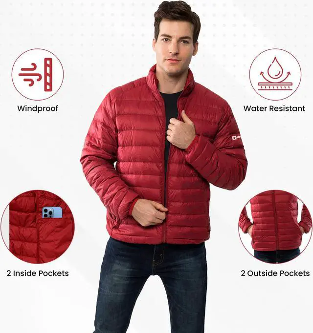 Alt view image 2 of 7 - Alpine Swiss Niko Mens Puffer Jacket Warm Down Alternative Insulated Coat | Packable Water-Resistant & Windproof Winter Outerwear with Zipper Pockets