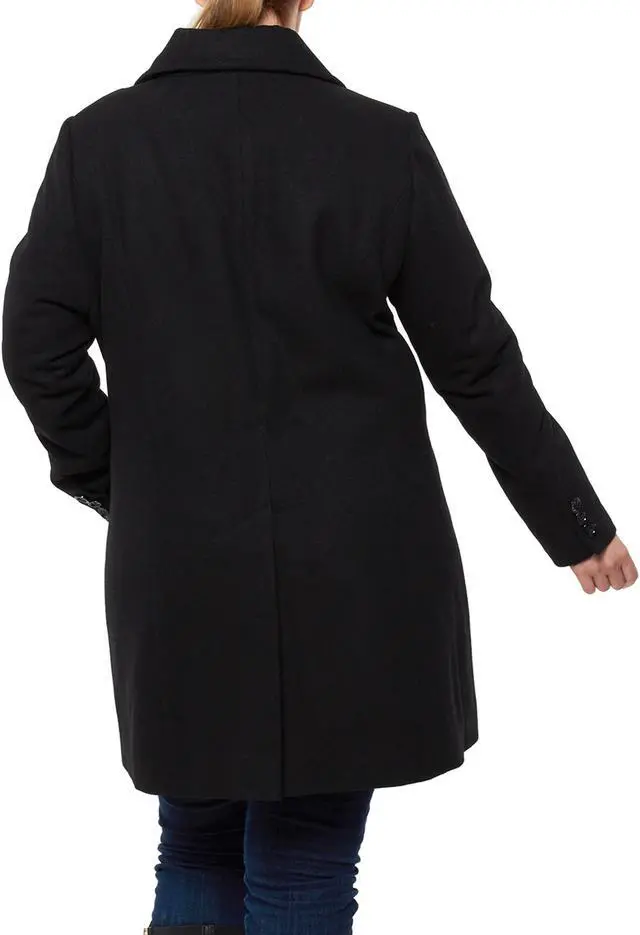 Alt view image 7 of 7 - Alpine Swiss Womens Plus Size Wool Overcoat Walking Coat Blazer Pea Coat Jacket