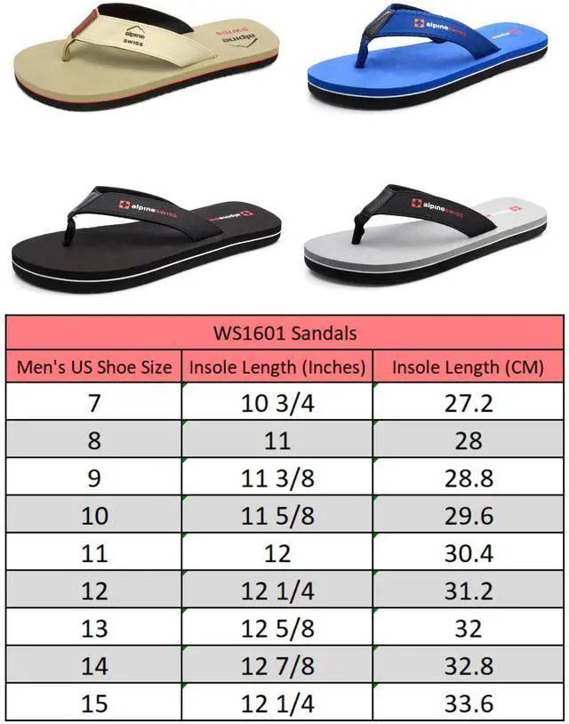 Alt view image 7 of 7 - Alpine Swiss Mens Flip Flops Lightweight Thong Sandals Beach Sandals EVA Sole for Comfort Durable Flip Flops for Men Casual Wear Pool Outdoor Sandal
