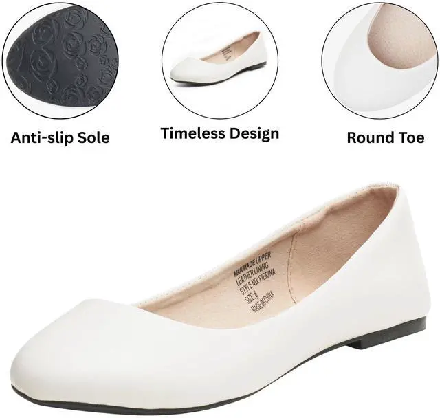 Alt view image 3 of 7 - Alpine Swiss Pierina Womens Classic Round Toe Ballet Flats Work Slip On Shoes