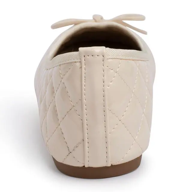 Alt view image 7 of 7 - Alpine Swiss Womens Aster Ballet Flats Patent Leather Slip-On Shoes Quilted Pillow Stitch Rounded Toe Everyday Comfortable Fashion Footwear