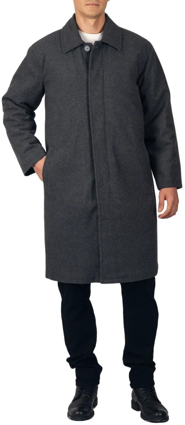 Alt view image 7 of 7 - Alpine Swiss Mens Zach Knee Length Jacket Top Coat Trench Wool Blend Overcoat