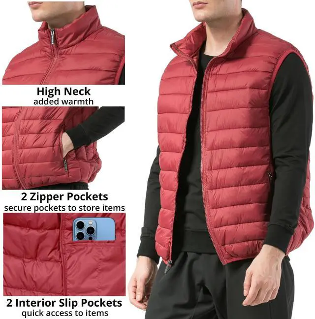 Alt view image 5 of 7 - Alpine Swiss Clark Mens Puffer Vest Down Alternative Water Resistant Packable Outerwear Zip Up Pockets Warm Versatile Layer