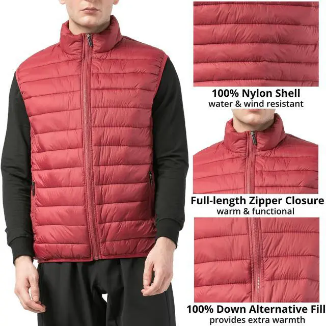 Alt view image 3 of 7 - Alpine Swiss Clark Mens Puffer Vest Down Alternative Water Resistant Packable Outerwear Zip Up Pockets Warm Versatile Layer