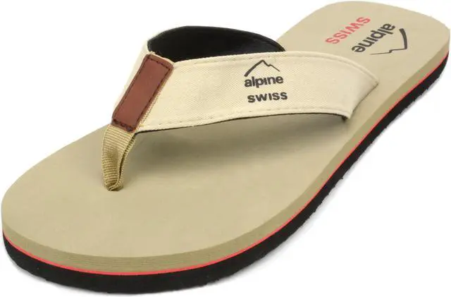 Alt view image 6 of 7 - Alpine Swiss Mens Flip Flops Lightweight Thong Sandals Beach Slides EVA Sole for Comfort Durable Flip Flops for Men Casual Wear Pool Outdoor Sandal