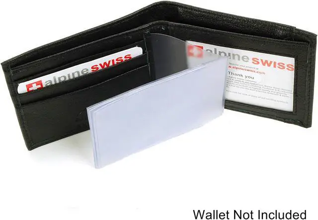 Alt view image 7 of 11 - Alpine Swiss SET OF 2 Wallet Insert Replacements 6 page Card Holder Made in USA