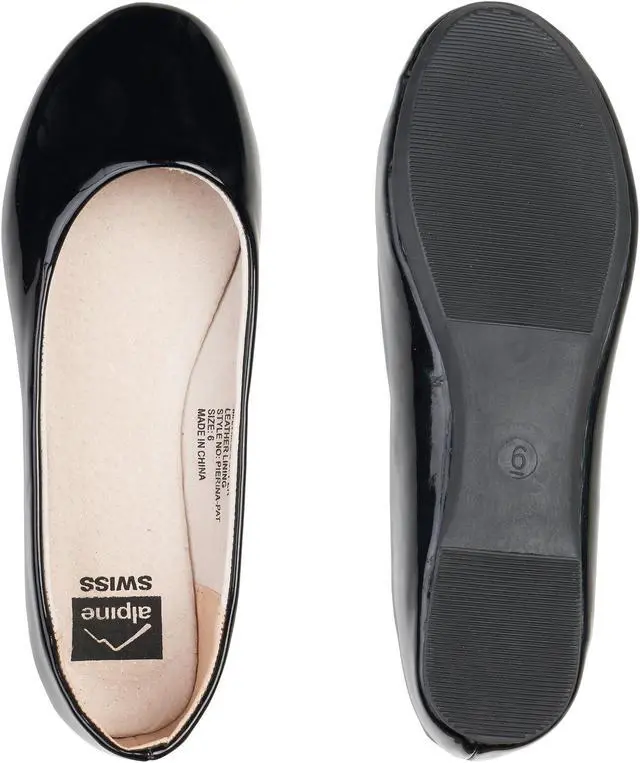 Alt view image 4 of 7 - Alpine Swiss Pierina Womens Classic Round Toe Ballet Flats Work Slip On Shoes
