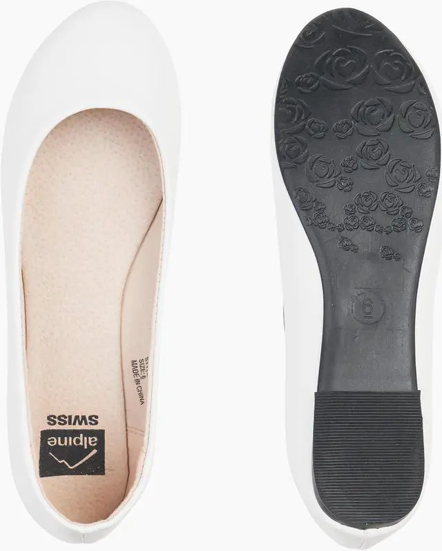 Alt view image 4 of 7 - Alpine Swiss Pierina Womens Classic Round Toe Ballet Flats Work Slip On Shoes