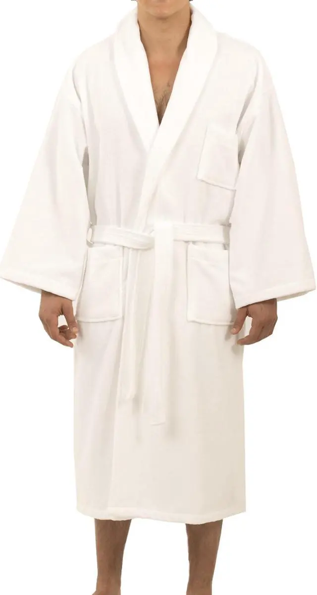 Main image of Alpine Swiss Aiden Mens Cotton Terry Cloth Bathrobe Shawl Collar Velour Spa Robe