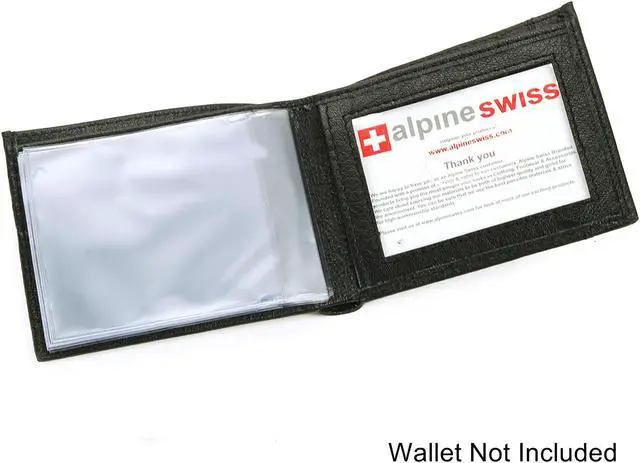 Alt view image 6 of 11 - Alpine Swiss SET OF 2 Wallet Insert Replacements 6 page Card Holder Made in USA