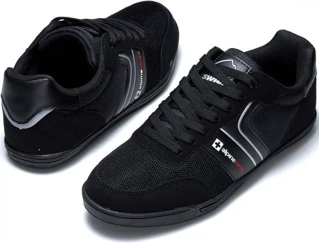 Alt view image 3 of 7 - Alpine Swiss Liam Mens Fashion Sneakers Suede Trim Low Top Lace Up Tennis Shoes
